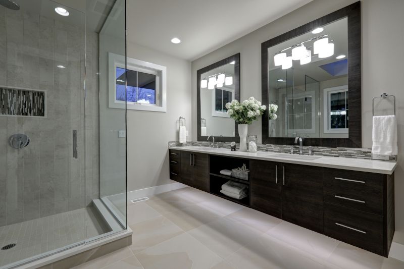 Bathroom with Statement Lighting